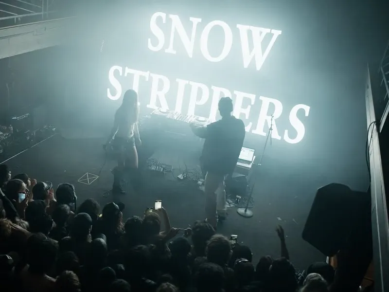 Snow Strippers performing live on stage